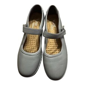 VJH Confort Grey Mary Jane Comfort Flats Women’s Size 10 Orthotic Walking Shoes